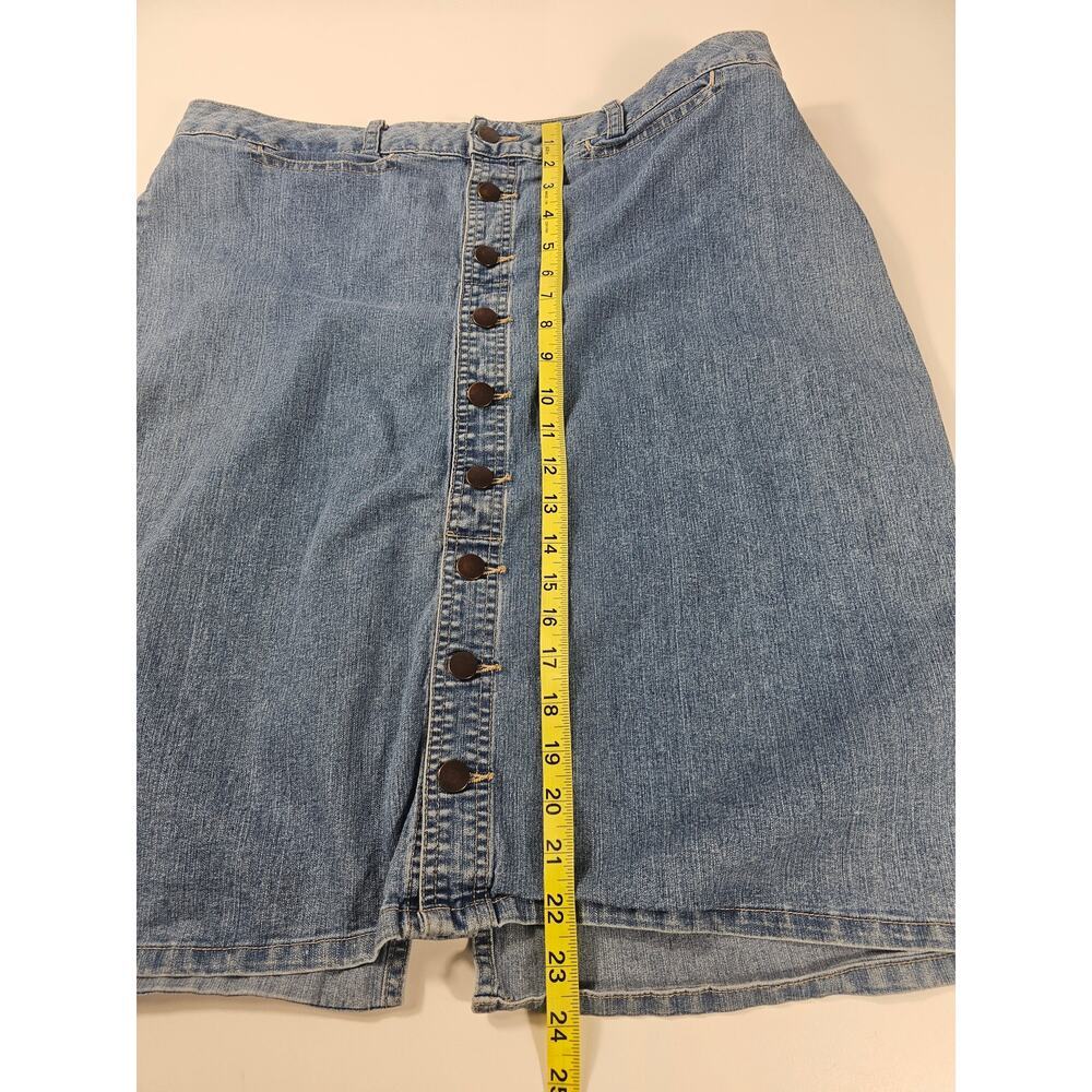 Vintage Full front button down avenue blues size 14 denim skirt ^ - Picture 5 of 5